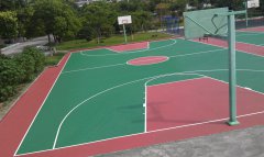 上海市邬桥学校硅PU篮球场 